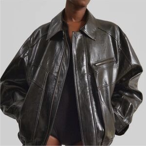 Frankie Shop Black Bomber Jacket